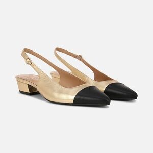 Naturalizer Gold and Black Flats with Pointed Toe